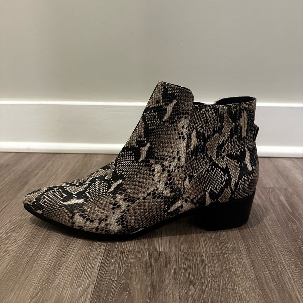 Halogen Snakeskin booties
